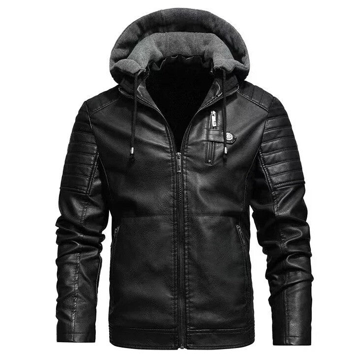 Vanguard Hooded Leather Jacket