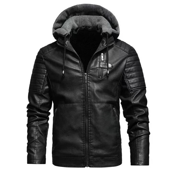 Vanguard Hooded Leather Jacket