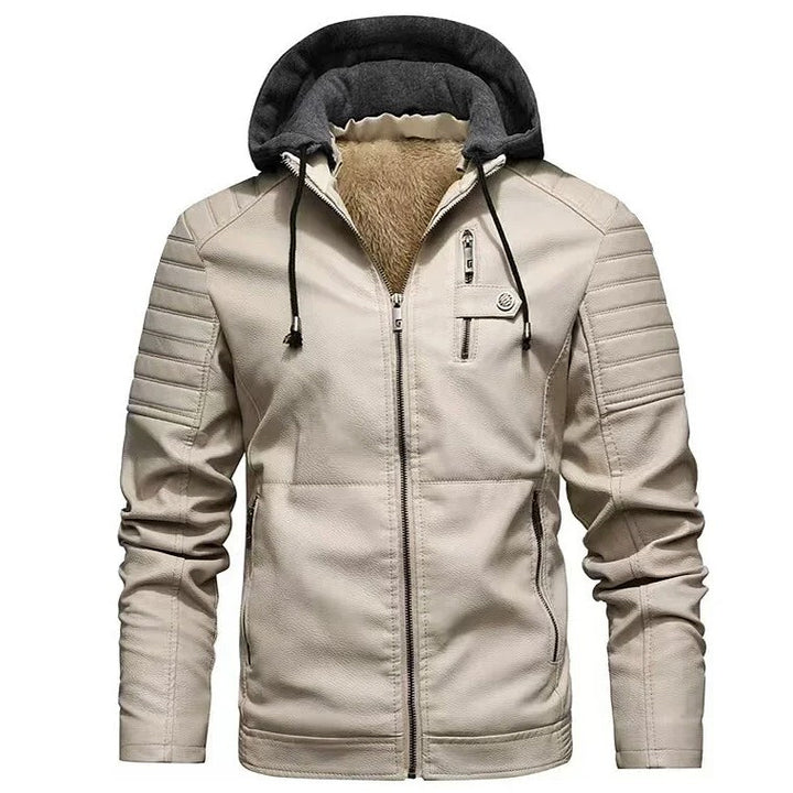 Vanguard Hooded Leather Jacket