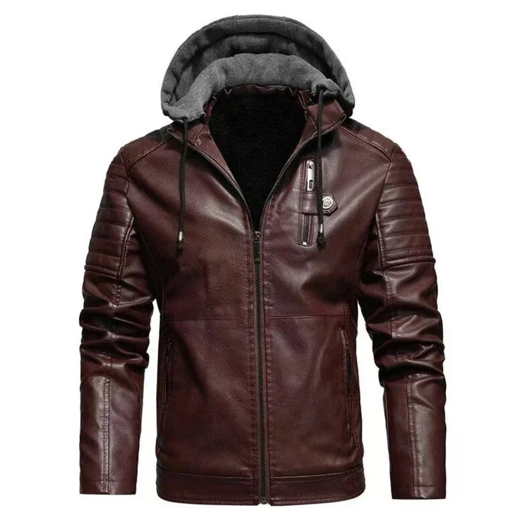 Vanguard Hooded Leather Jacket