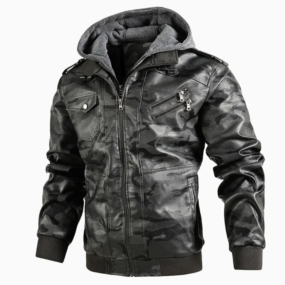 Rider Camo Leather Jacket