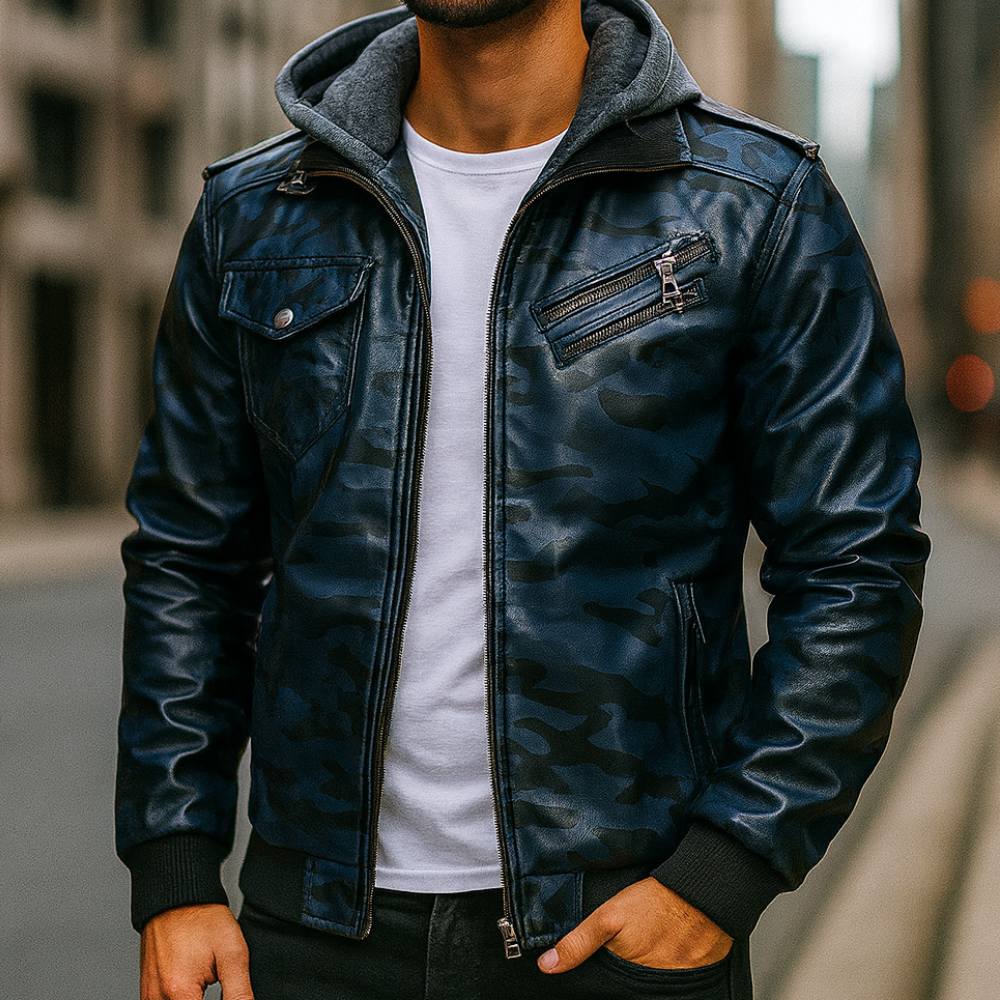 Rider Camo Leather Jacket