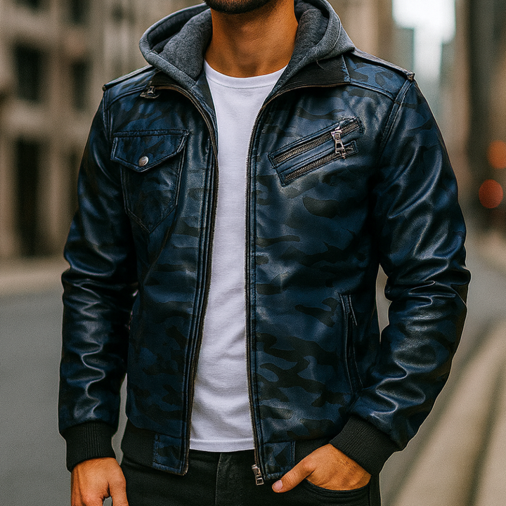 Rider Camo Leather Jacket
