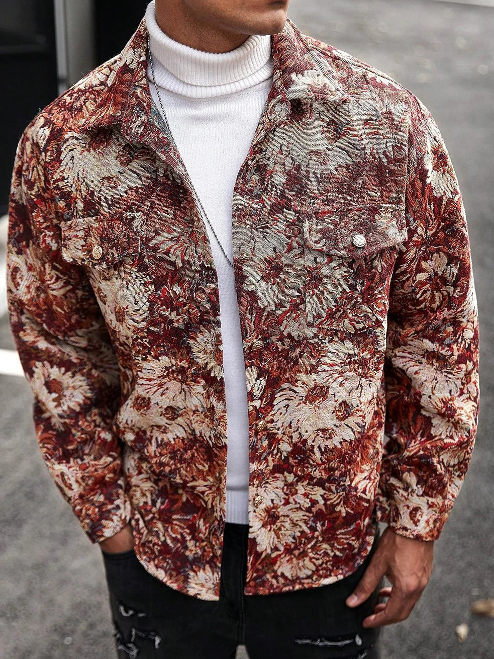 Tapestry Floral Overshirt
