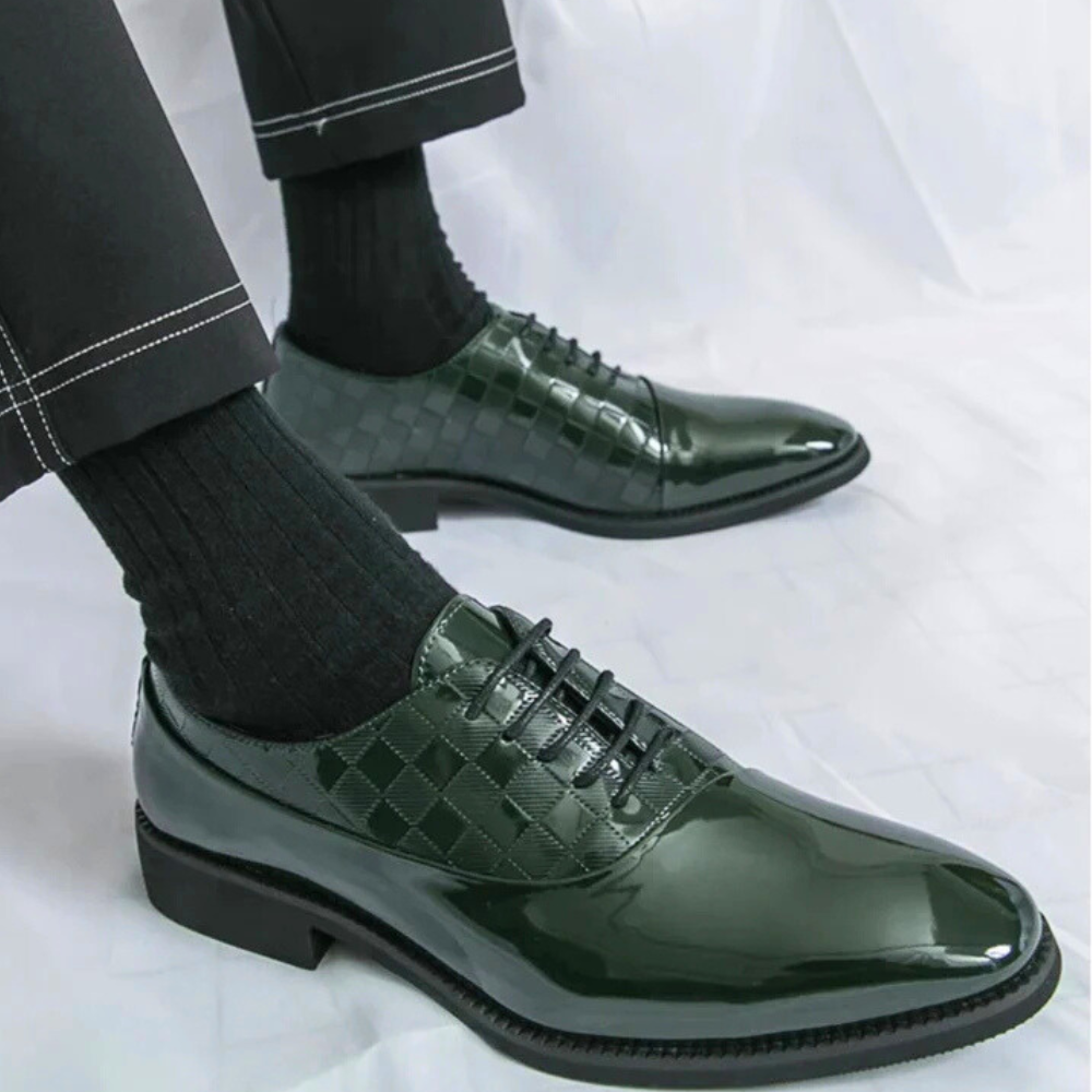 Grid Patent Oxfords