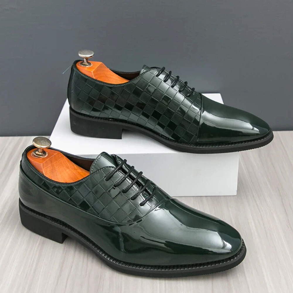 Grid Patent Oxfords