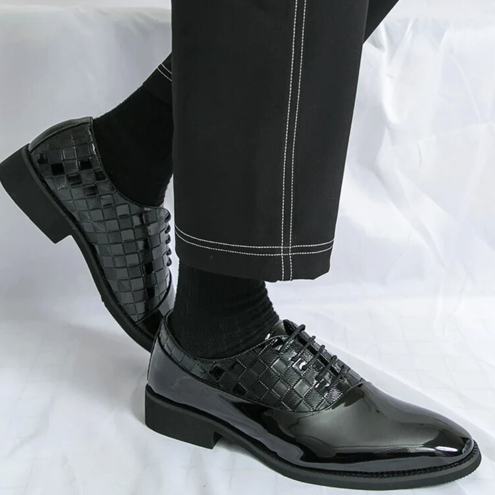 Grid Patent Oxfords