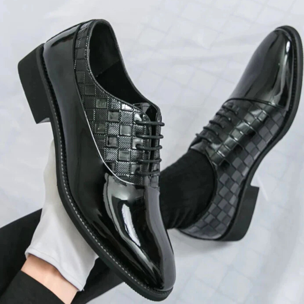 Grid Patent Oxfords